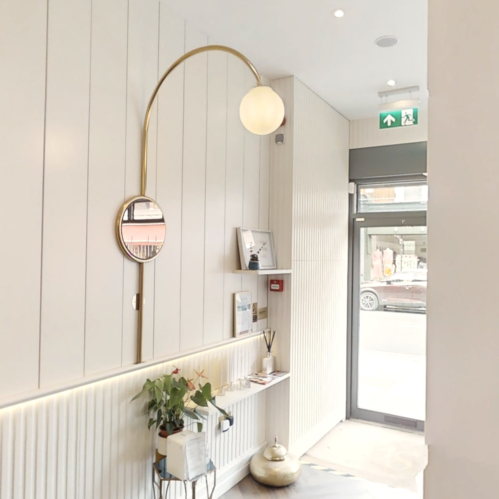 Panelled corridor at Shirland Dental Practice, Maida Vale